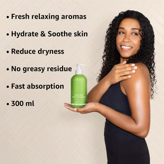 New Miuz aloe vera shower oil body wash for natural post shower care