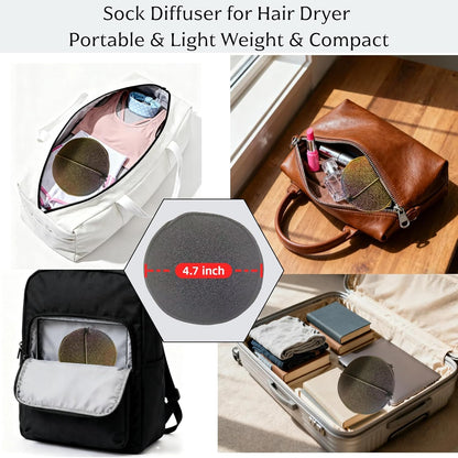 Liuweihui hair dryer diffuser attachment packaging showing lightweight components for curl definition