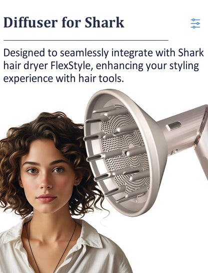 Adjustable prong hair diffuser accessory for curly and wavy hair textures