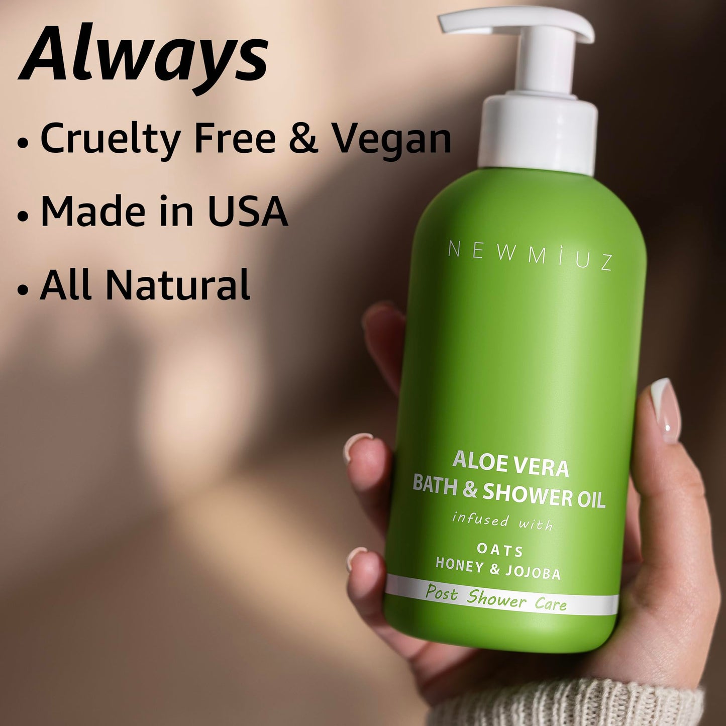 Natural body conditioner with soothing aloe vera for deep skin hydration