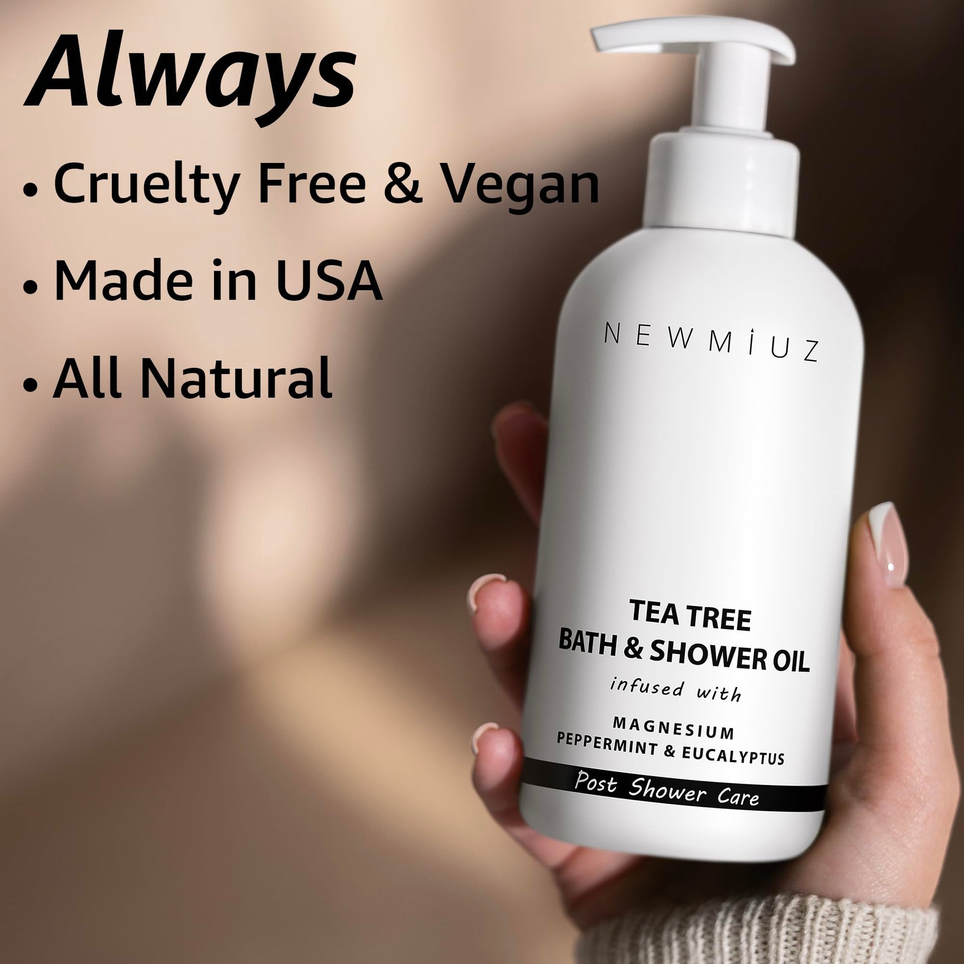 Natural spa gift body conditioner featuring tea tree oil and vitamin E.