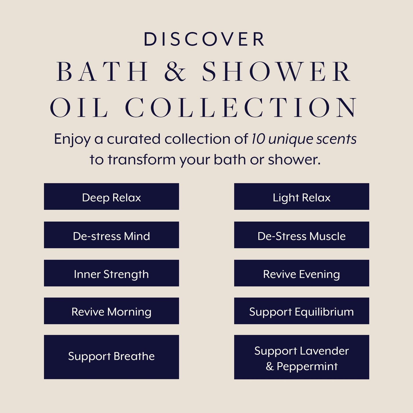 Aromatherapy Associates luxury shower and body oils for dry skin hydration open box display