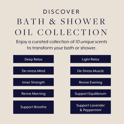 Aromatherapy Associates luxury shower and body oils for dry skin hydration open box display