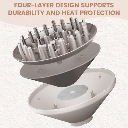 Demonstration of the extended prongs on the AFDD diffuser for root volumizing.