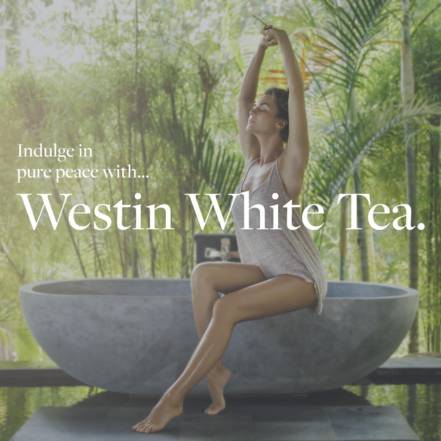 White tea and aloe calming bath additive pour shot texture