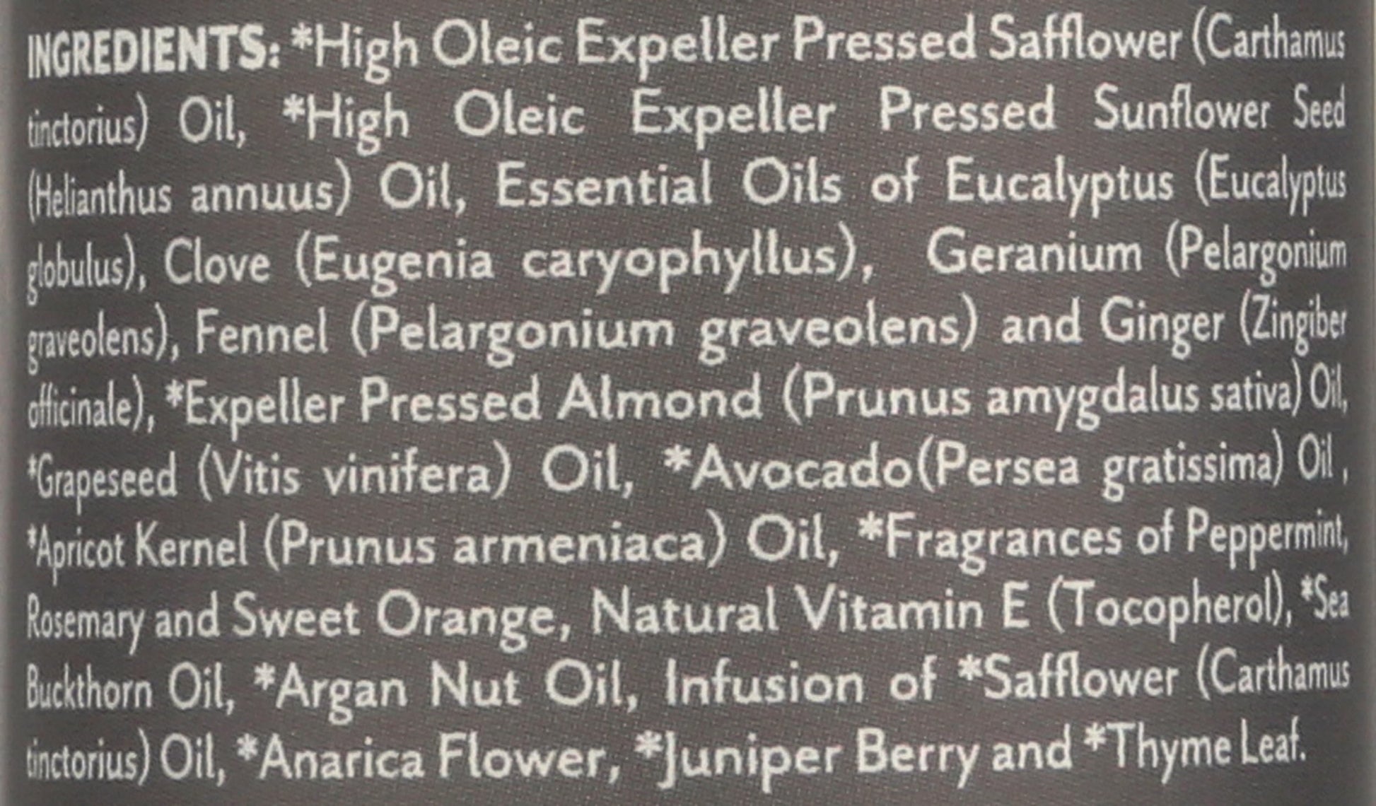 Authentic imported massage oil for soothing sore and strained muscles