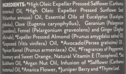 Authentic imported massage oil for soothing sore and strained muscles