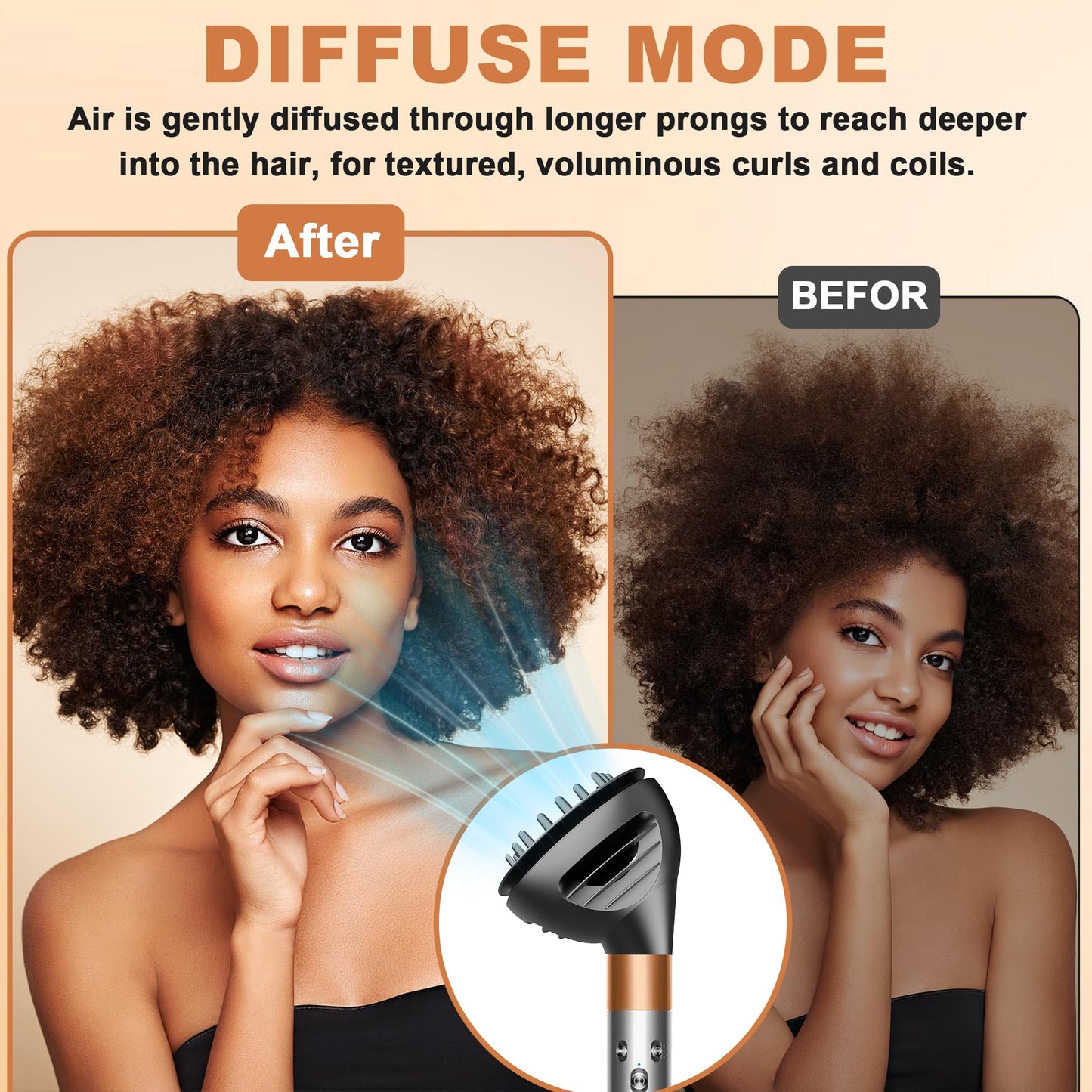 Enlarged diffuser nozzle head showcasing even airflow distribution grid pattern