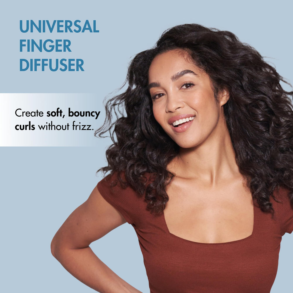 BaBylissPRO universal diffuser appliance accessory demonstrating the flexible grip mechanism that fits standard blow dryers.