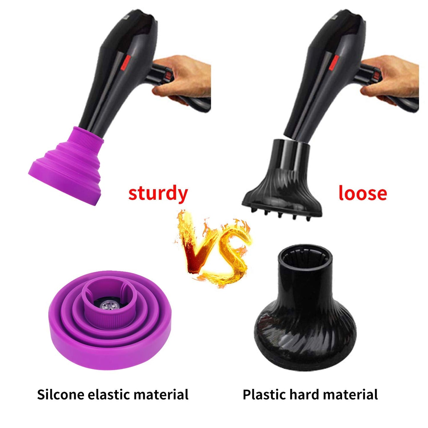 WAJIAYON travel friendly hair styling tool being placed easily into a travel handbag.