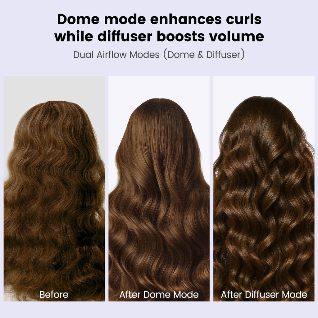 Close up look at the extended prongs of the diffuse mode setting for volume enhancement