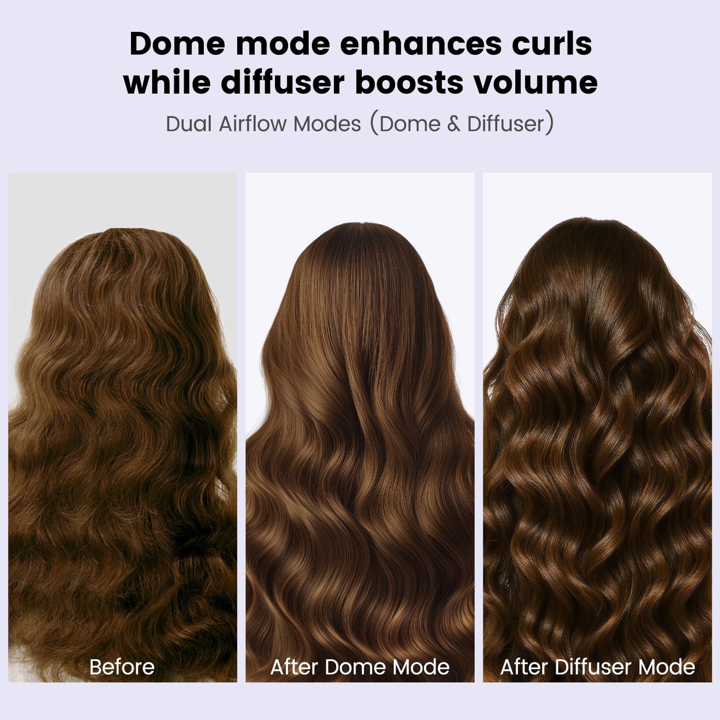 Close up look at the extended prongs of the diffuse mode setting for volume enhancement