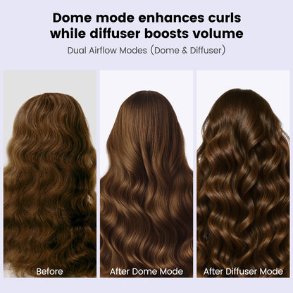 Close up look at the extended prongs of the diffuse mode setting for volume enhancement