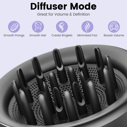 Top down perspective showcasing the even airflow distribution holes of the styling nozzle