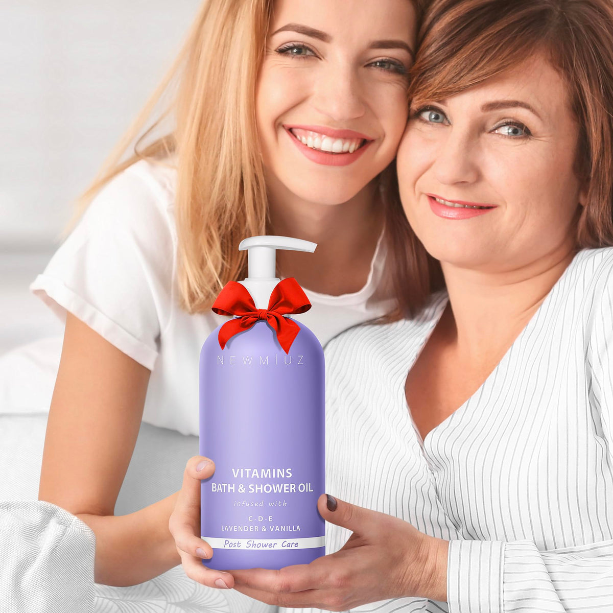 New Miuz lavender vanilla body conditioner pump mechanism close-up
