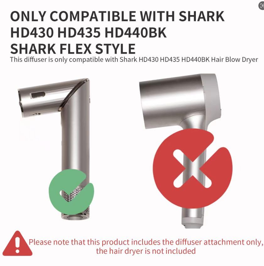 ORIVESSELS diffuser compatible with Shark FlexStyle showcasing the 360 degree airflow design
