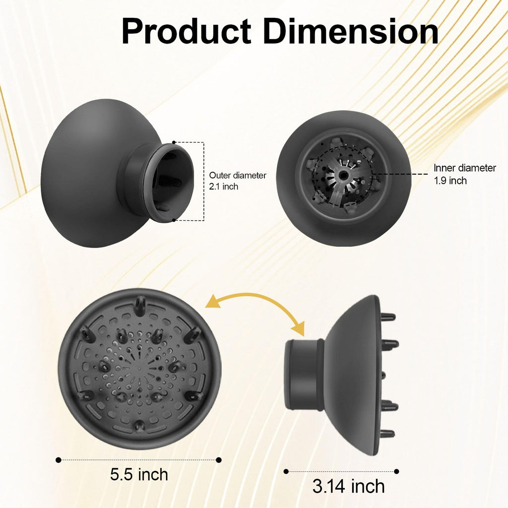 SKERTS large curl defining diffuser highlighting the evenly distributed airflow holes to reduce frizz.