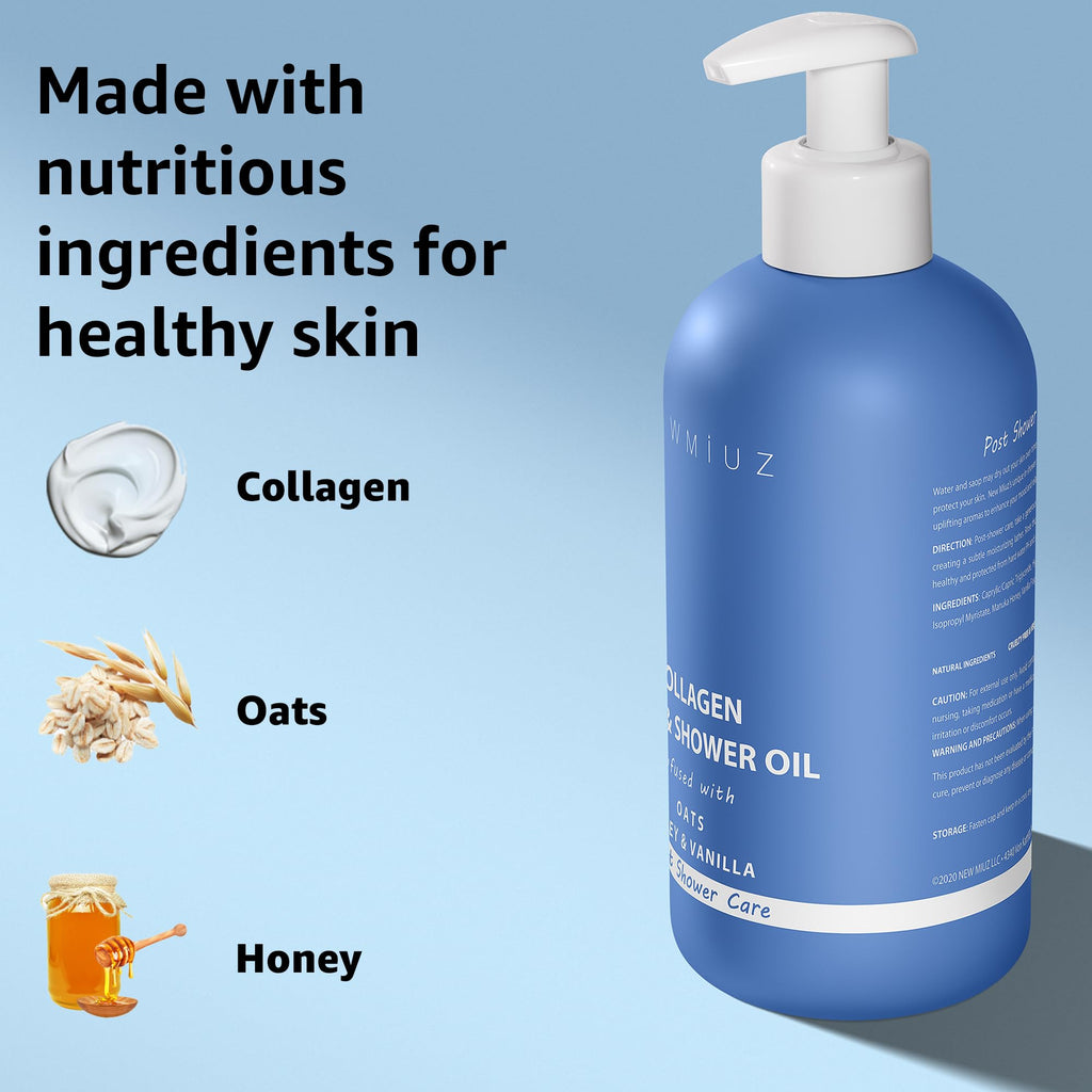 New Miuz 2 in 1 nourishing bath oil label details