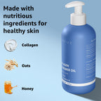 New Miuz 2 in 1 nourishing bath oil label details