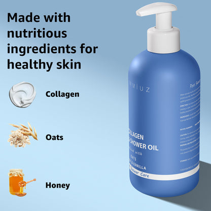 New Miuz post shower care moisturizer with oatmeal honey and vanilla ingredients