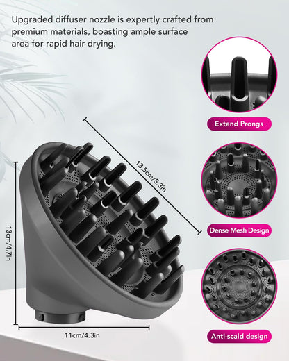 Premium gray aftermarket diffuser nozzle displayed against a clean background emphasizing its durable build.