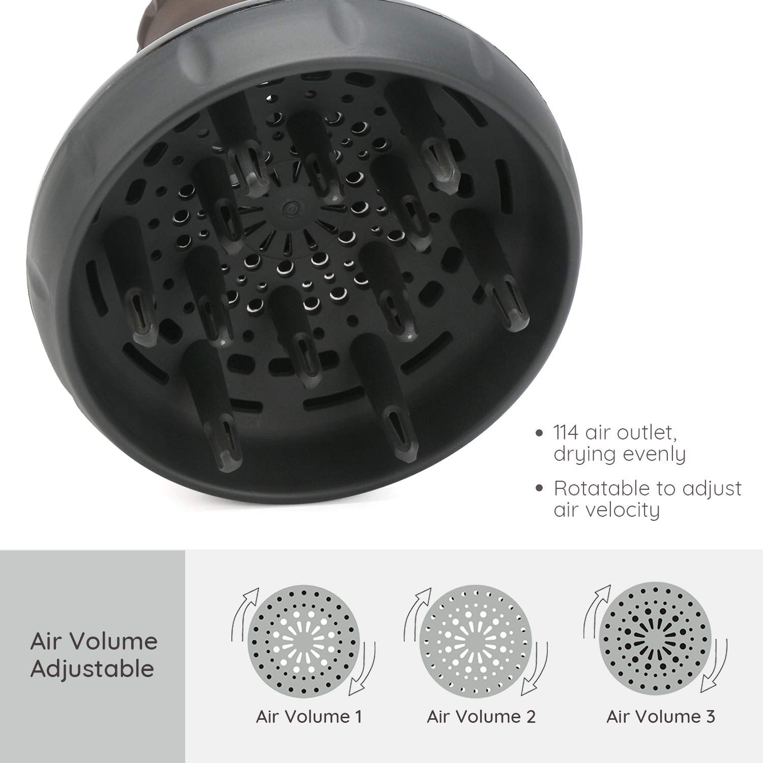 Segbeauty adjustable airflow diffuser attachment showcasing 114 air outlets