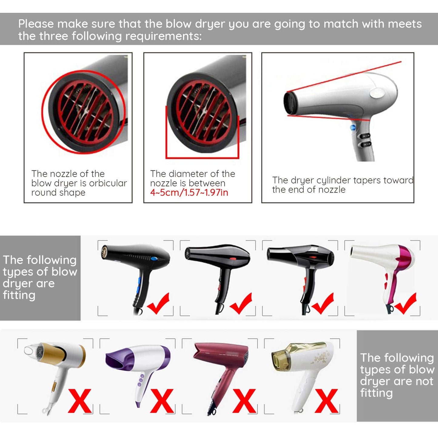 Premium black salon grade hair diffuser showing the adjustable rotating base
