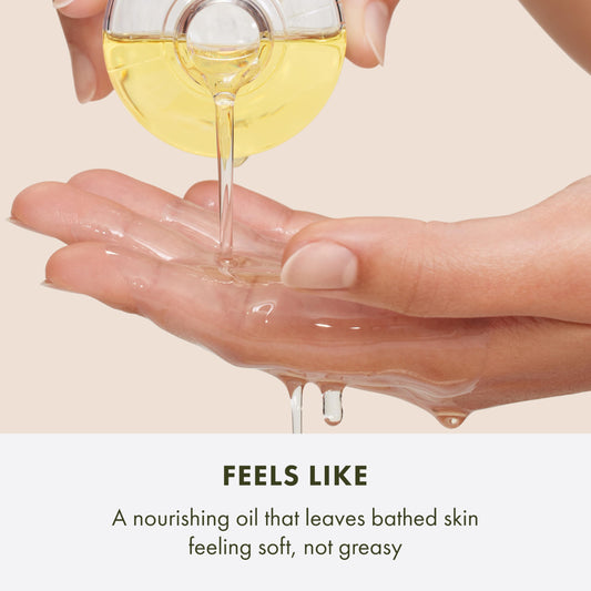 Origins aromatherapy bath oil pale yellow liquid clarity view