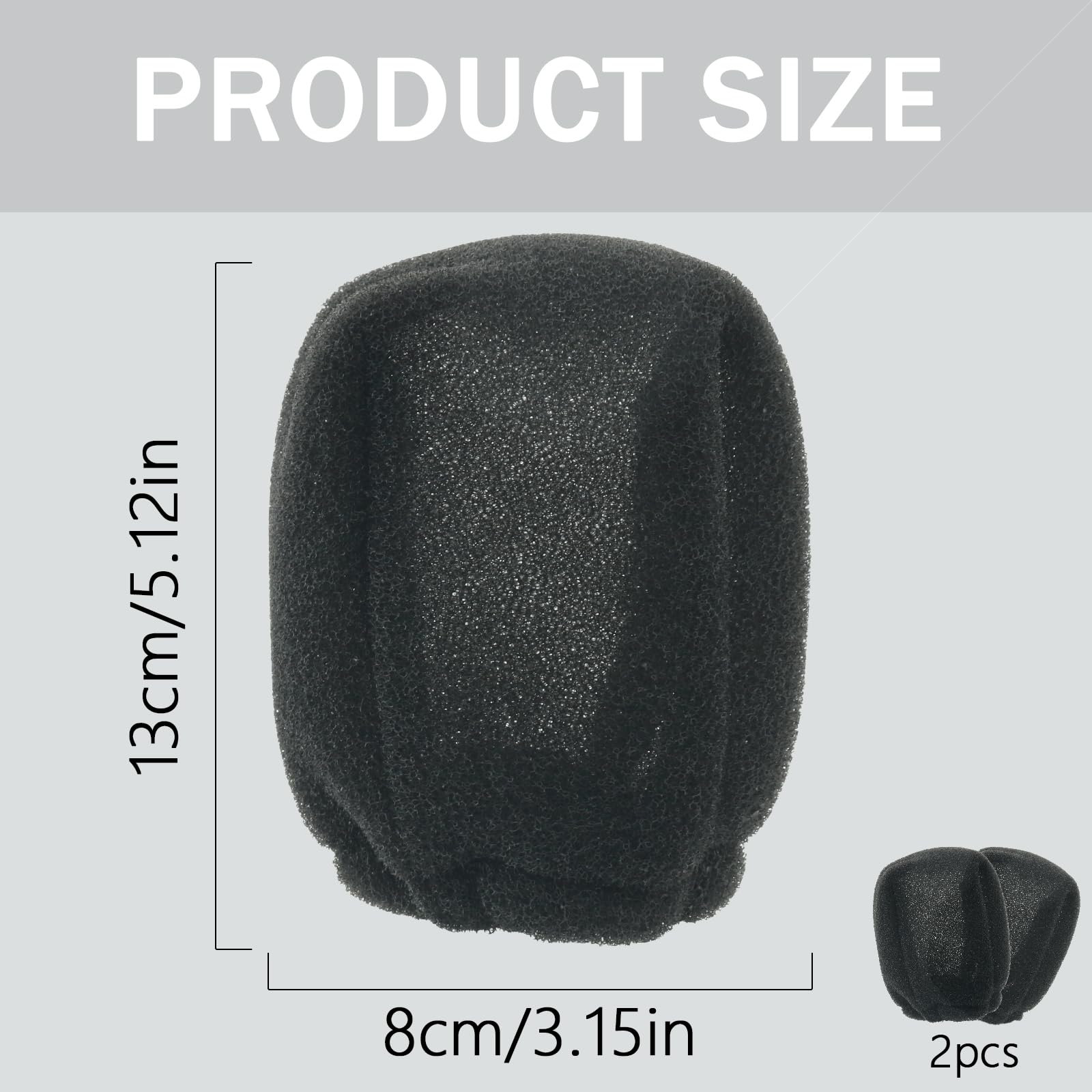 Two pack of black foam hot sock diffusers displayed flat to showcase travel portability.