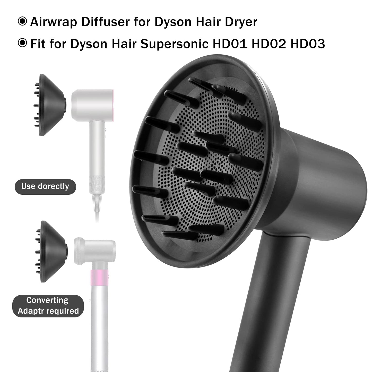 Close up of the airflow holes engineered for even distribution and less frizz