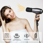 Compact portable hair diffuser sock demonstrating how easily it collapses for luggage storage.