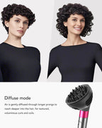 Premium wave and curl diffuser showing the dual mode tooth insert being detached for customization.