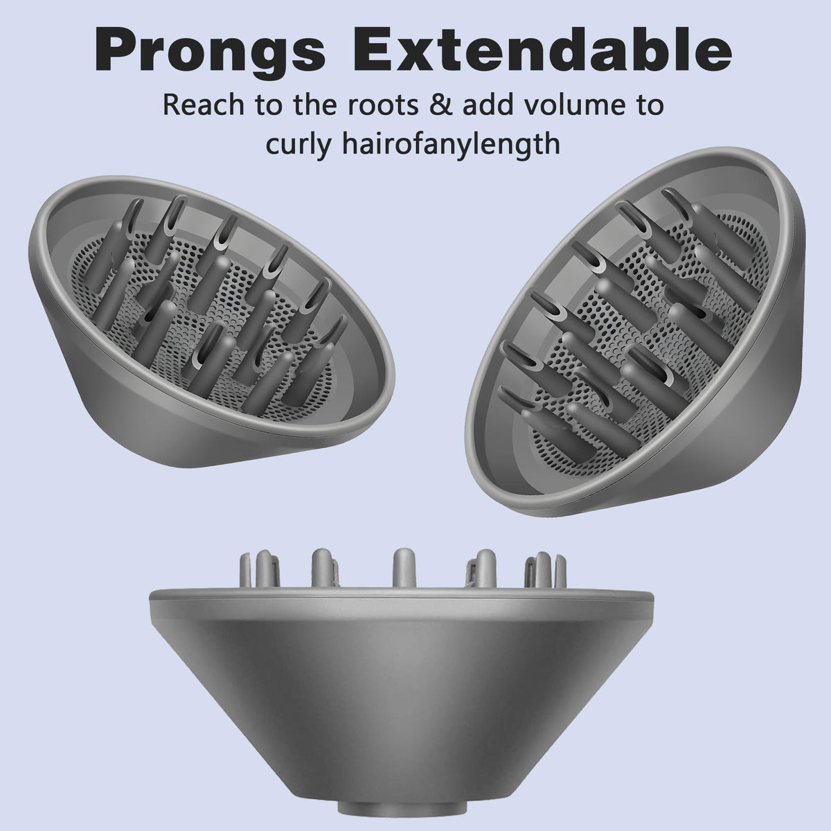 Premium salon style diffuser attachment showing extended inner prongs