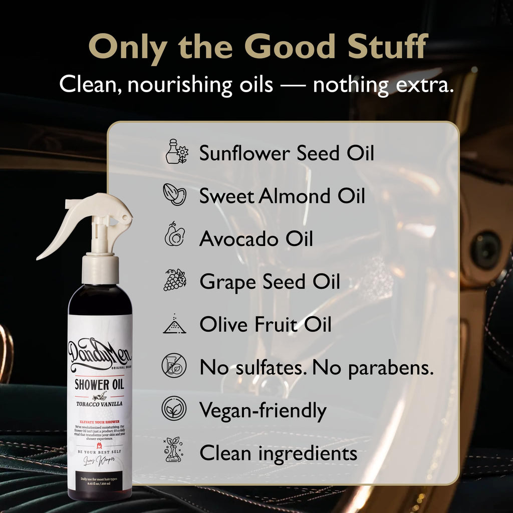 Dandymen skincare product lifestyle and application view