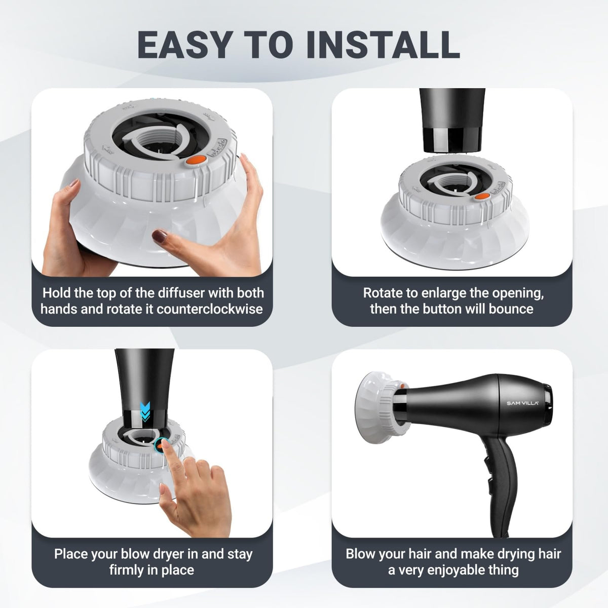 Evalunira diffuser attachment honeycomb airflow vents design for even heat distribution