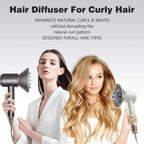 Professional volume boosting hair diffuser attachment for home use