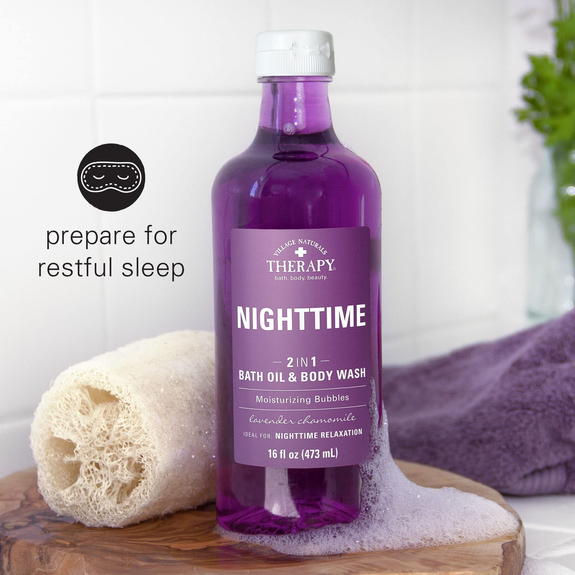 Authentic Village Naturals Therapy soothing body wash pack on a clean background
