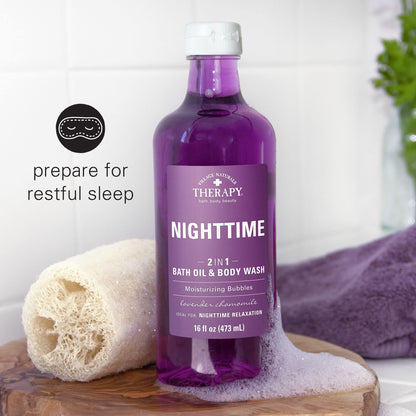 Authentic Village Naturals Therapy soothing body wash pack on a clean background