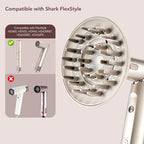Chivixe extra large attachment seamlessly connected to a hair styling tool demonstrating secure fit compatibility.