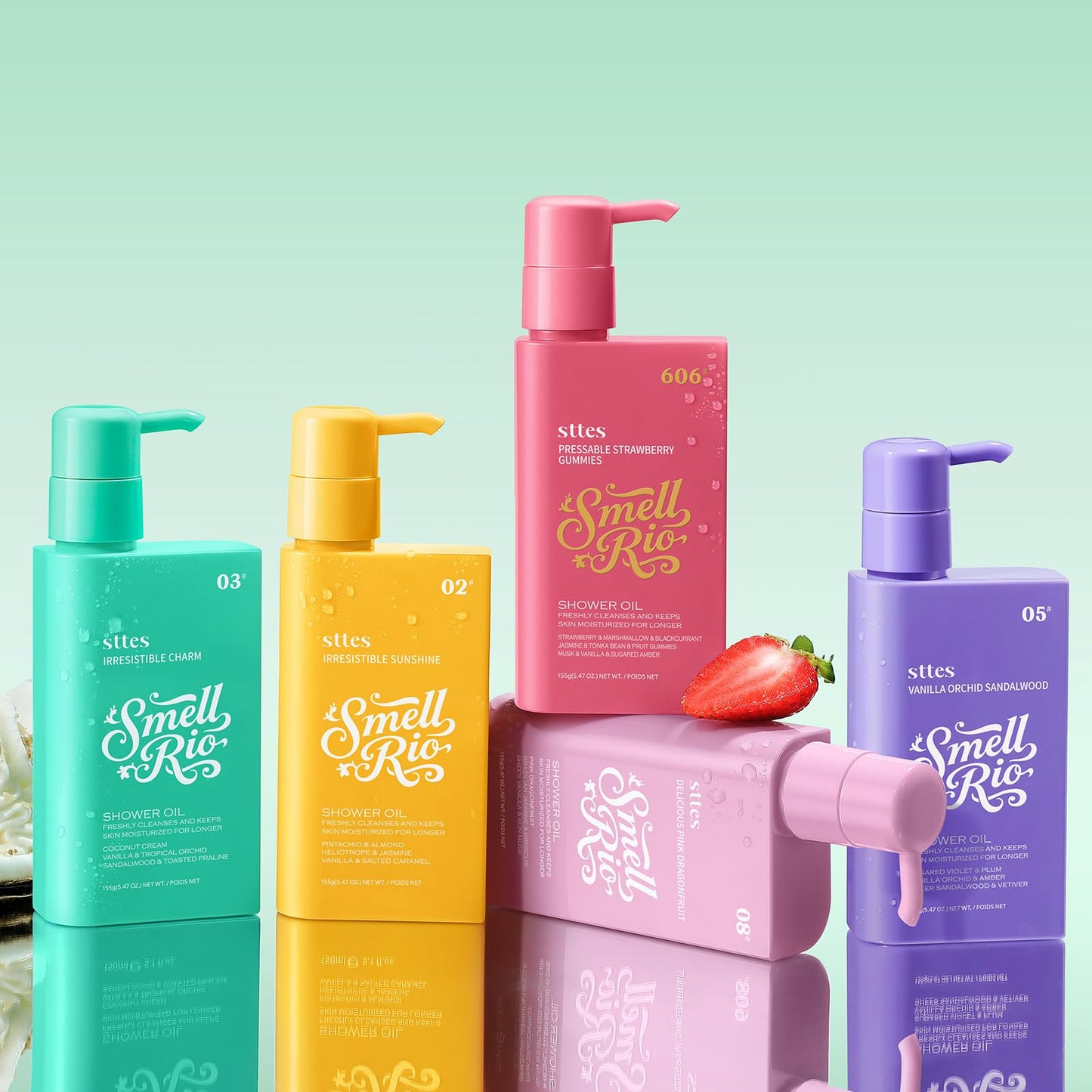 Sttes 606 sweet fragrance body wash product texture demonstration