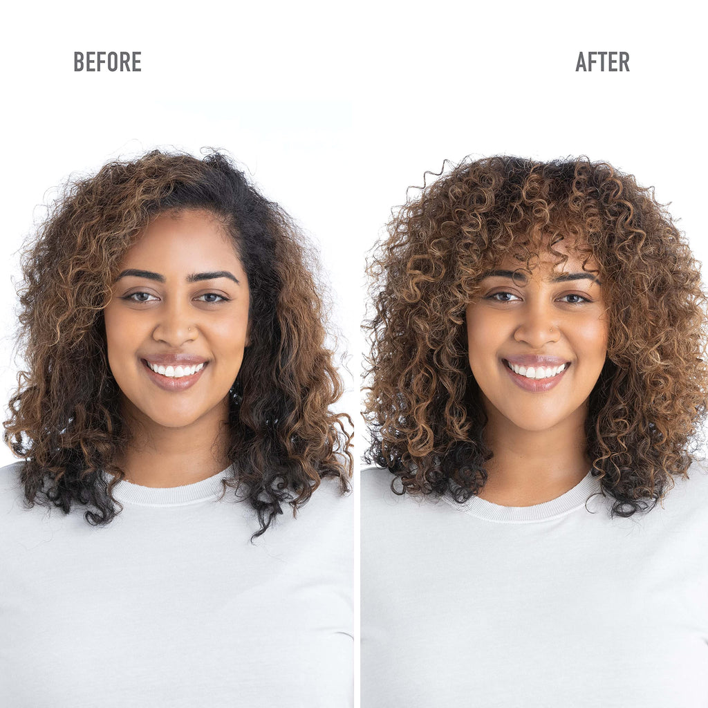 Side angle view of the lightweight Drybar Bouncer hair diffuser for curly hair styling.