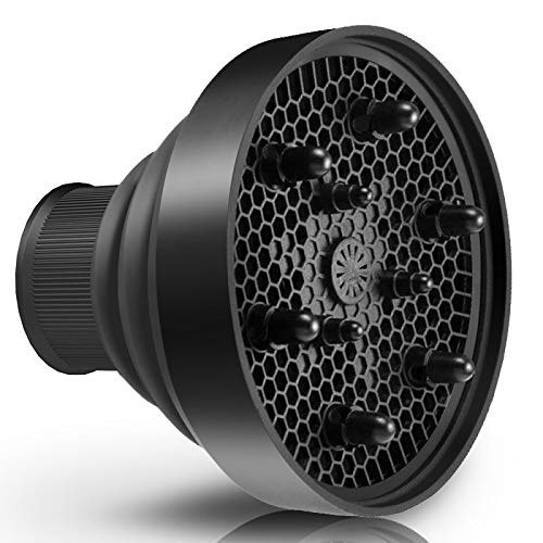 WAJIAYON folding silicone blow dryer attachment showing collapsible travel design