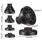 WAJIAYON collapsible travel hair diffuser folded completely flat for compact storage