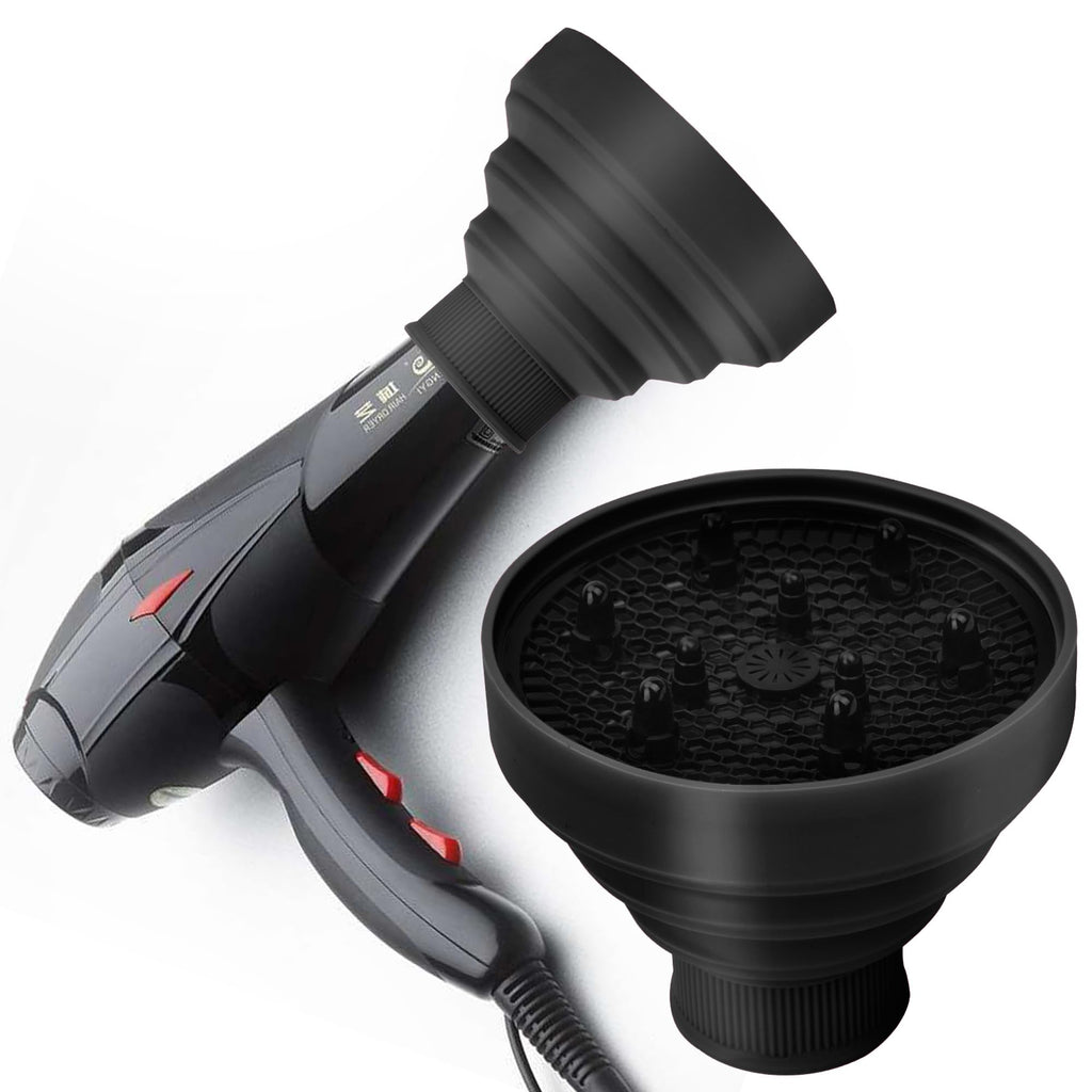 Premium WAJIAYON black foldable hair dryer volumizer for defining natural curls