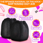 V TOWER lightweight travel diffuser sock stretched over a standard hair dryer nozzle