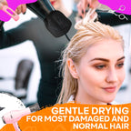 V TOWER hot air sock diffuser dispersing airflow gently on natural curly hair textures