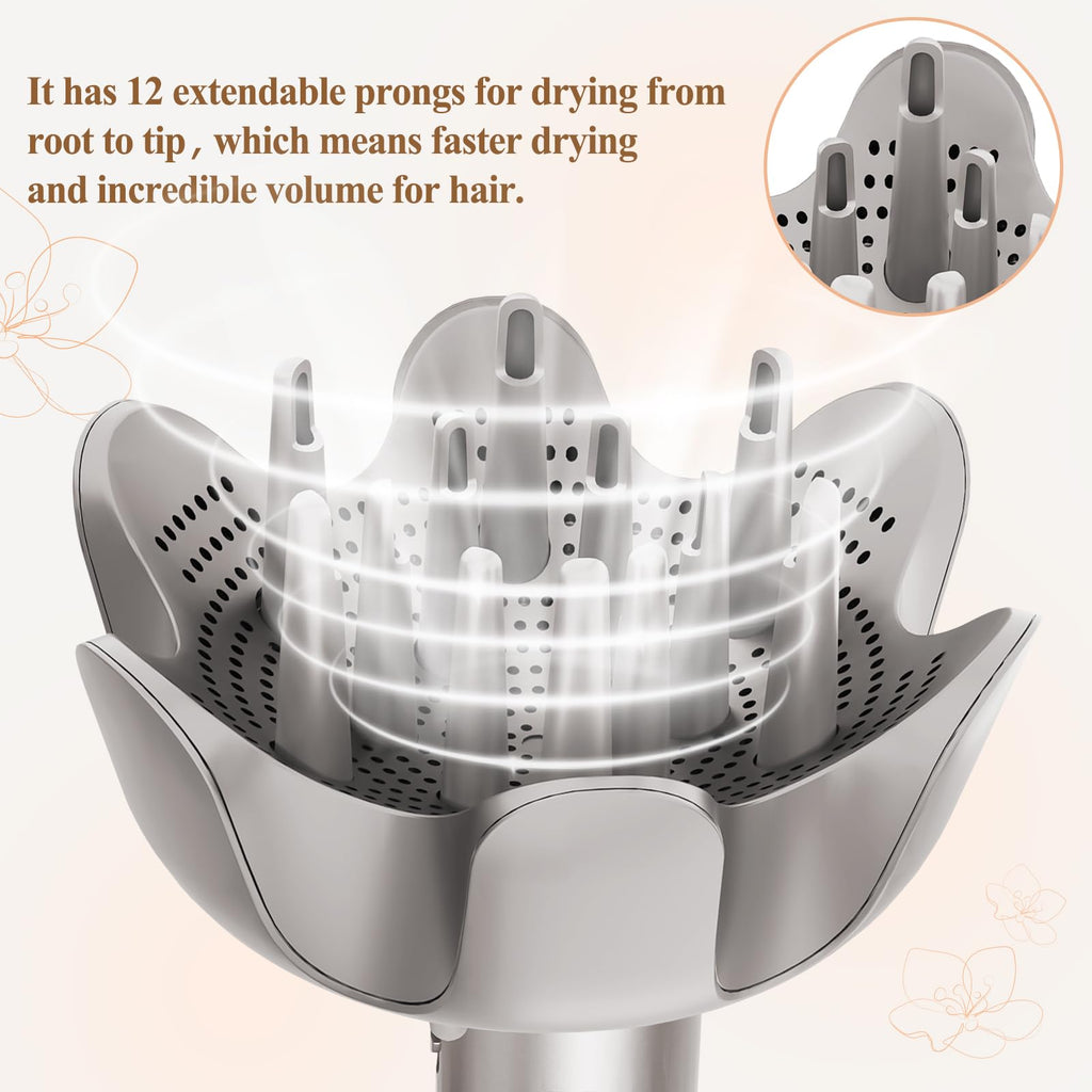 Close up view of the back connection mechanism of the Fabmira styling diffuser for HD400 series dryers