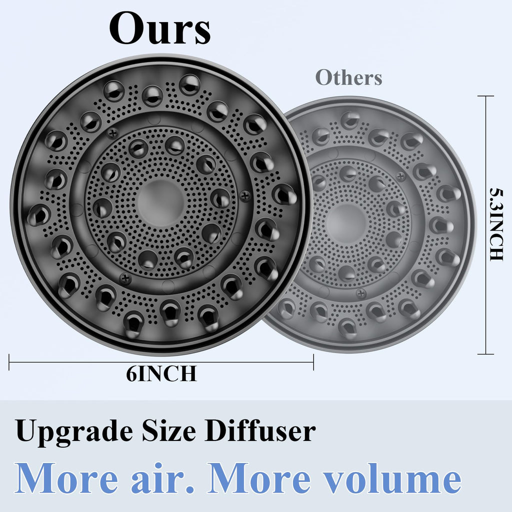Fabmira hair dryer diffuser side profile illustrating the extended prong length.