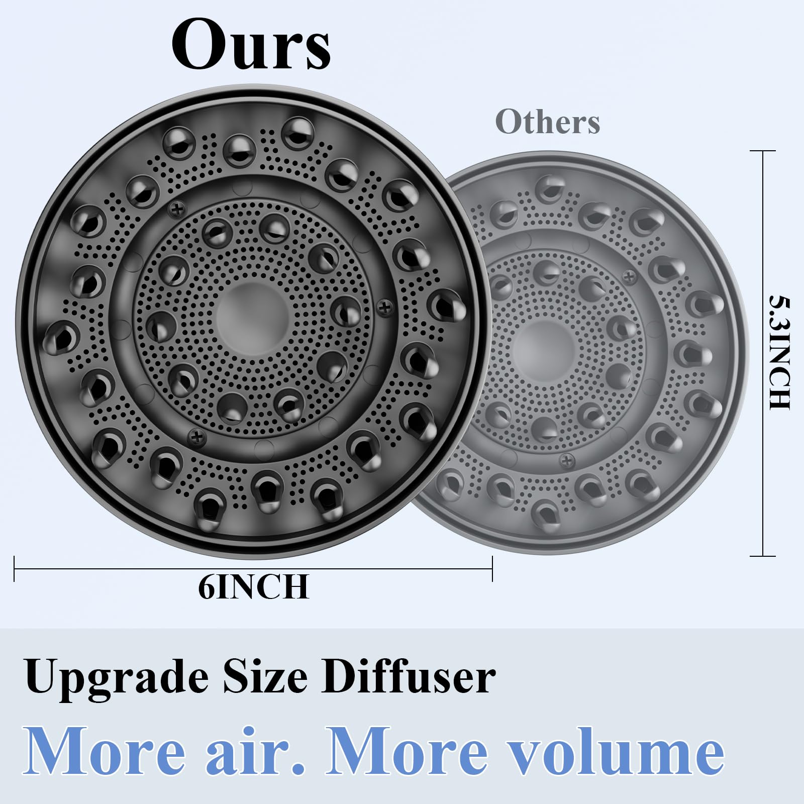 Fabmira hair dryer diffuser side profile illustrating the extended prong length.
