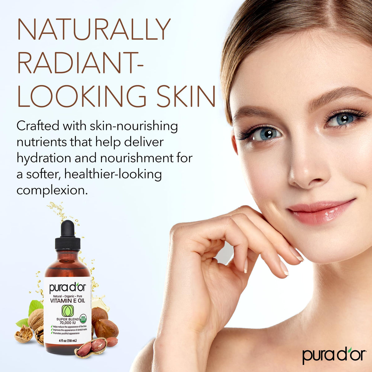 Pura D'Or vitamin E oil texture and application